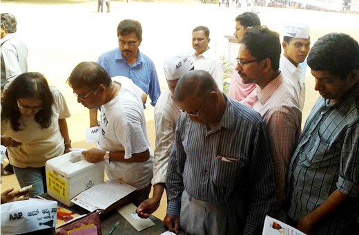 Aam Aadmi Party membership drive in Mangalore